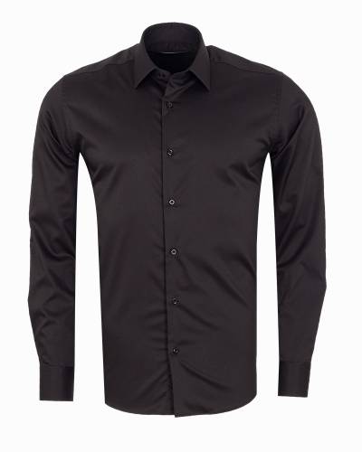 Textured Plain Mens Long Sleeved Shirt SL 7478