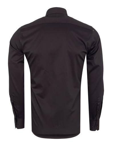 Textured Plain Mens Long Sleeved Shirt SL 7478