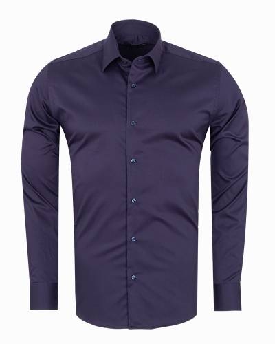 Oscar Banks - Textured Plain Mens Long Sleeved Shirt SL 7478 (1)