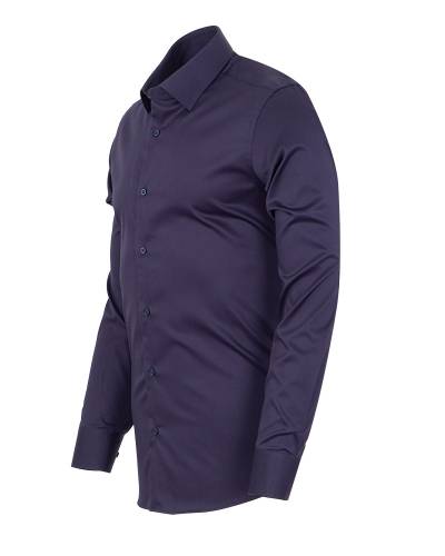 Textured Plain Mens Long Sleeved Shirt SL 7478